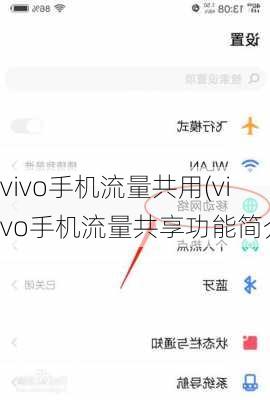 vivo手机流量共用(vivo手机流量共享功能简介)