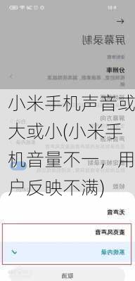 小米手机声音或大或小(小米手机音量不一，用户反映不满)