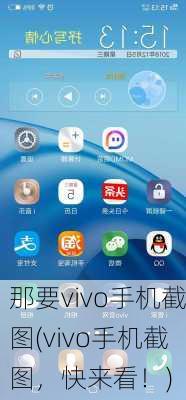 那要vivo手机截图(vivo手机截图，快来看！)