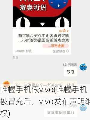 帷幄手机假vivo(帷幄手机被冒充后，vivo发布声明维权)