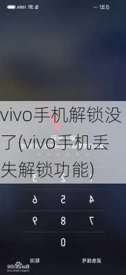 vivo手机解锁没了(vivo手机丢失解锁功能)