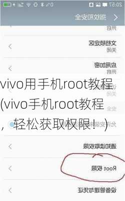 vivo用手机root教程(vivo手机root教程，轻松获取权限！)