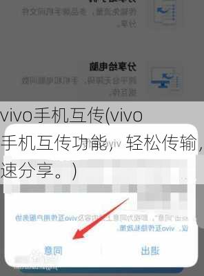 vivo手机互传(vivo手机互传功能，轻松传输，快速分享。)