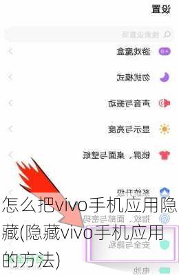 怎么把vivo手机应用隐藏(隐藏vivo手机应用的方法)