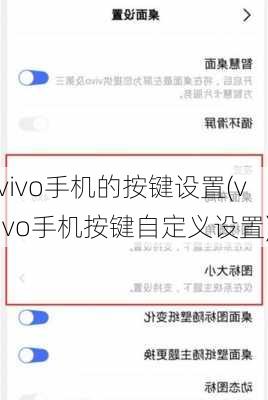 vivo手机的按键设置(vivo手机按键自定义设置)