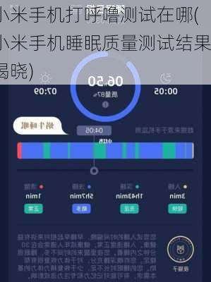 小米手机打呼噜测试在哪(小米手机睡眠质量测试结果揭晓)