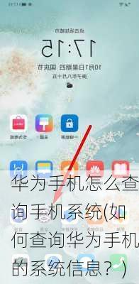 华为手机怎么查询手机系统(如何查询华为手机的系统信息？)