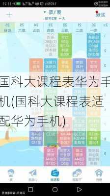 国科大课程表华为手机(国科大课程表适配华为手机)