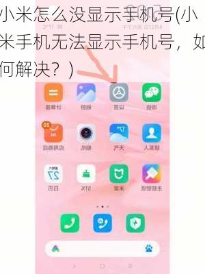 小米怎么没显示手机号(小米手机无法显示手机号，如何解决？)