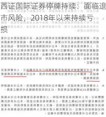 西证国际证券停牌持续：面临退市风险，2018年以来持续亏损