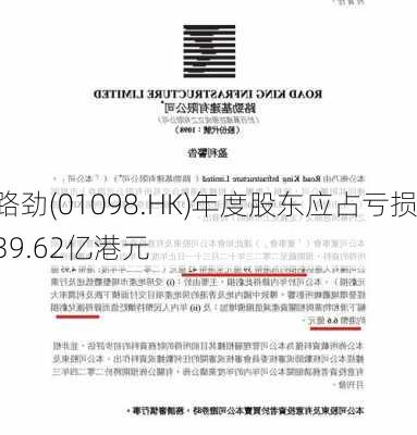 路劲(01098.HK)年度股东应占亏损39.62亿港元