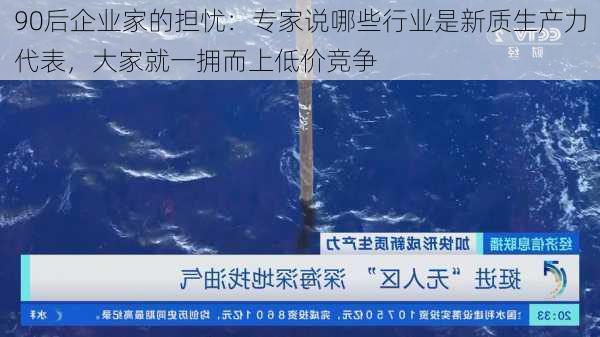 90后企业家的担忧：专家说哪些行业是新质生产力代表，大家就一拥而上低价竞争