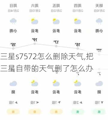 三星s7572怎么删除天气,把三星自带的天气删了怎么办