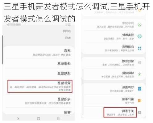 三星手机开发者模式怎么调试,三星手机开发者模式怎么调试的
