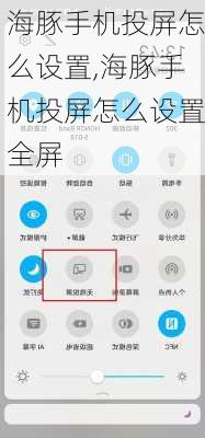 海豚手机投屏怎么设置,海豚手机投屏怎么设置全屏