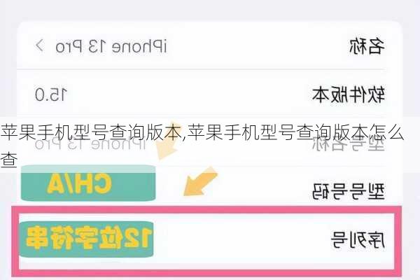 苹果手机型号查询版本,苹果手机型号查询版本怎么查