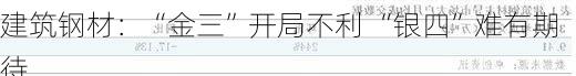 建筑钢材：“金三”开局不利 “银四”难有期待