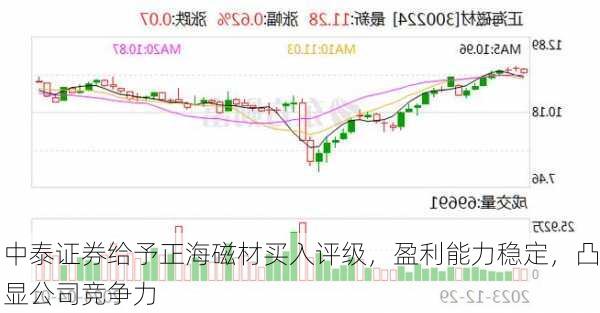 中泰证券给予正海磁材买入评级，盈利能力稳定，凸显公司竞争力