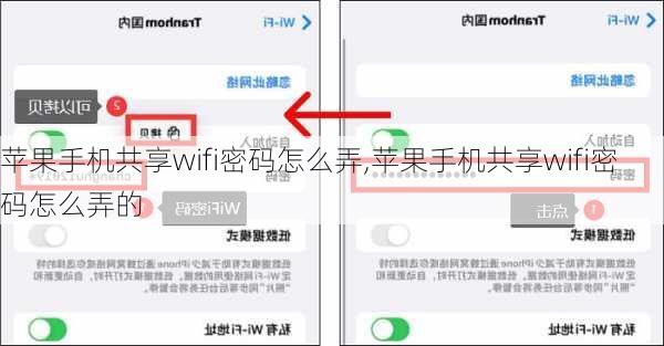 苹果手机共享wifi密码怎么弄,苹果手机共享wifi密码怎么弄的