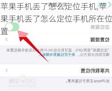 苹果手机丢了怎么定位手机,苹果手机丢了怎么定位手机所在位置