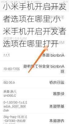 小米手机开启开发者选项在哪里,小米手机开启开发者选项在哪里打开