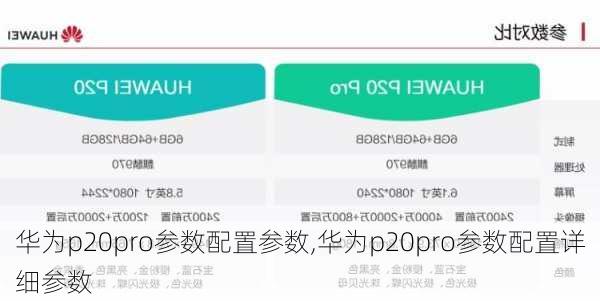 华为p20pro参数配置参数,华为p20pro参数配置详细参数