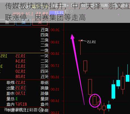 传媒板块强势拉升，中广天择、浙文互联涨停，因赛集团等走高