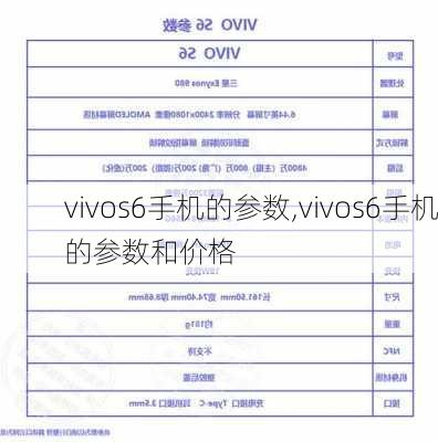 vivos6手机的参数,vivos6手机的参数和价格