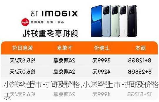 小米4c上市时间及价格,小米4c上市时间及价格表