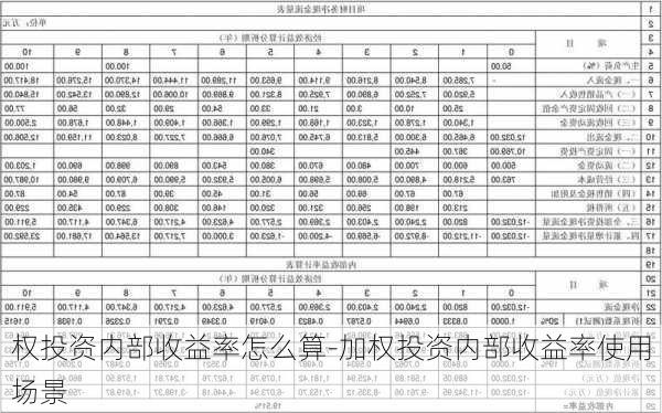 权投资内部收益率怎么算-加权投资内部收益率使用场景