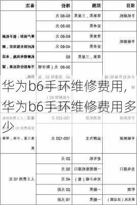 华为b6手环维修费用,华为b6手环维修费用多少