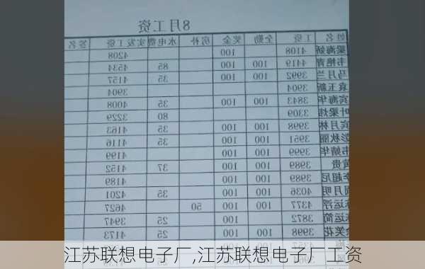 江苏联想电子厂,江苏联想电子厂工资