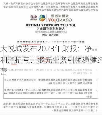 大悦城发布2023年财报：净利润扭亏，多元业务引领稳健经营