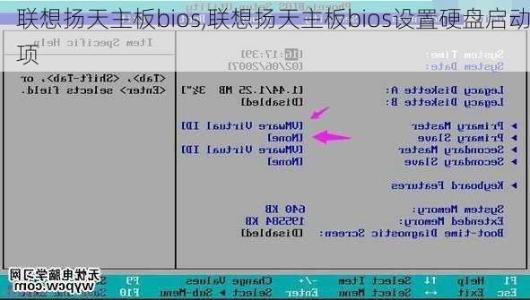 联想扬天主板bios,联想扬天主板bios设置硬盘启动项