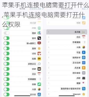 苹果手机连接电脑需要打开什么,苹果手机连接电脑需要打开什么权限