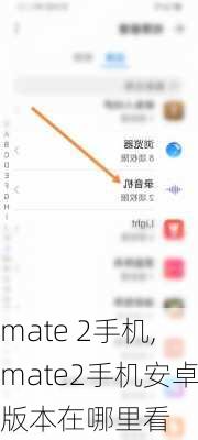 mate 2手机,mate2手机安卓版本在哪里看