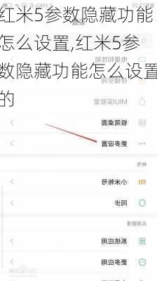 红米5参数隐藏功能怎么设置,红米5参数隐藏功能怎么设置的