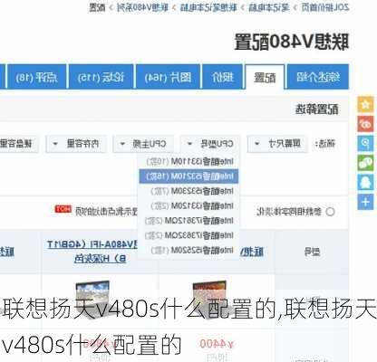 联想扬天v480s什么配置的,联想扬天v480s什么配置的