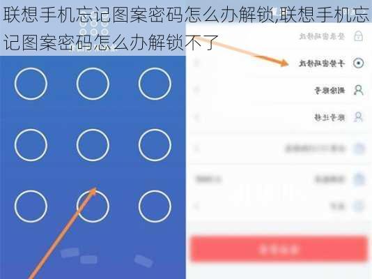 联想手机忘记图案密码怎么办解锁,联想手机忘记图案密码怎么办解锁不了