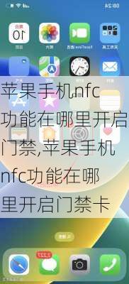 苹果手机nfc功能在哪里开启门禁,苹果手机nfc功能在哪里开启门禁卡