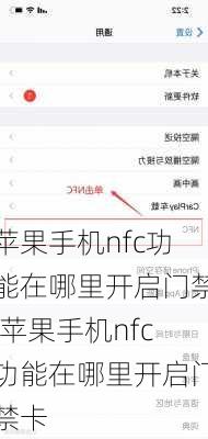 苹果手机nfc功能在哪里开启门禁,苹果手机nfc功能在哪里开启门禁卡