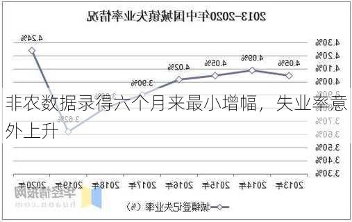 非农数据录得六个月来最小增幅，失业率意外上升