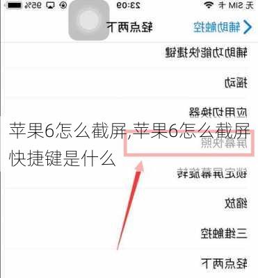 苹果6怎么截屏,苹果6怎么截屏快捷键是什么