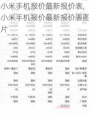 小米手机报价最新报价表,小米手机报价最新报价表图片