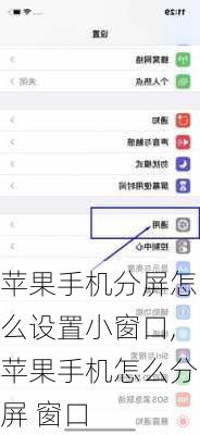 苹果手机分屏怎么设置小窗口,苹果手机怎么分屏 窗口