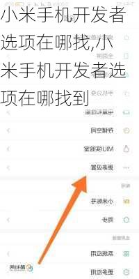 小米手机开发者选项在哪找,小米手机开发者选项在哪找到