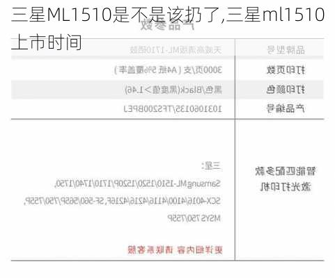 三星ML1510是不是该扔了,三星ml1510上市时间