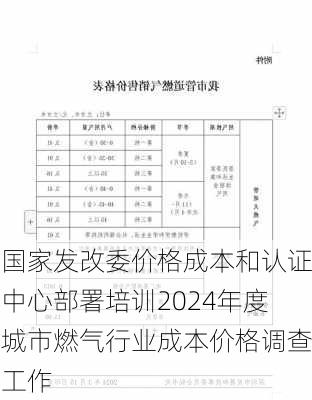 国家发改委价格成本和认证中心部署培训2024年度城市燃气行业成本价格调查工作