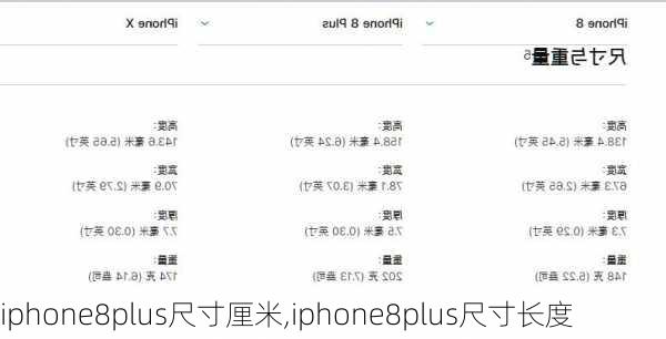 iphone8plus尺寸厘米,iphone8plus尺寸长度