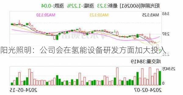 阳光照明：公司会在氢能设备研发方面加大投入